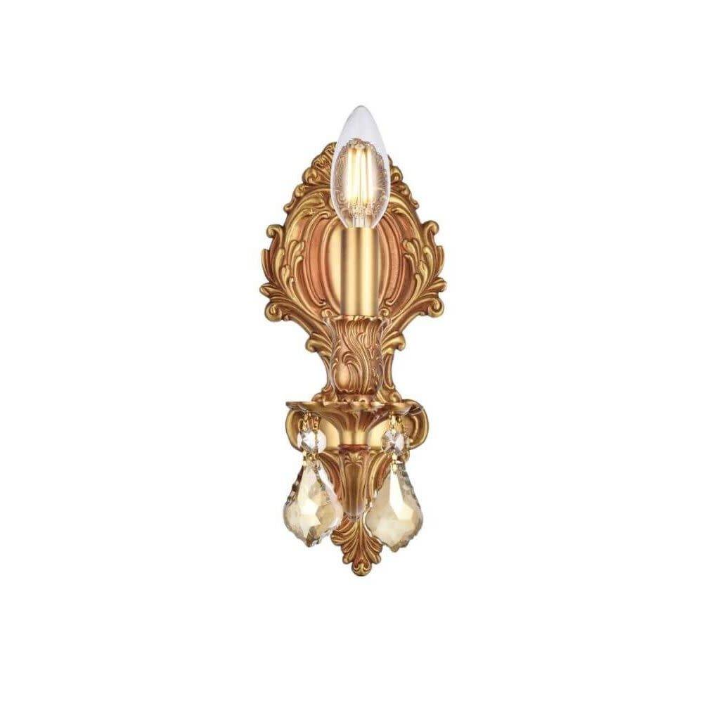 Elegant Lighting 9601W5-GT/RC Monarch 12" Tall Wall Sconce with Golden