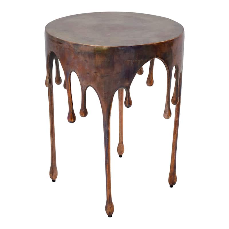 Aurelle Home Industrial Solid Metal Accent Table