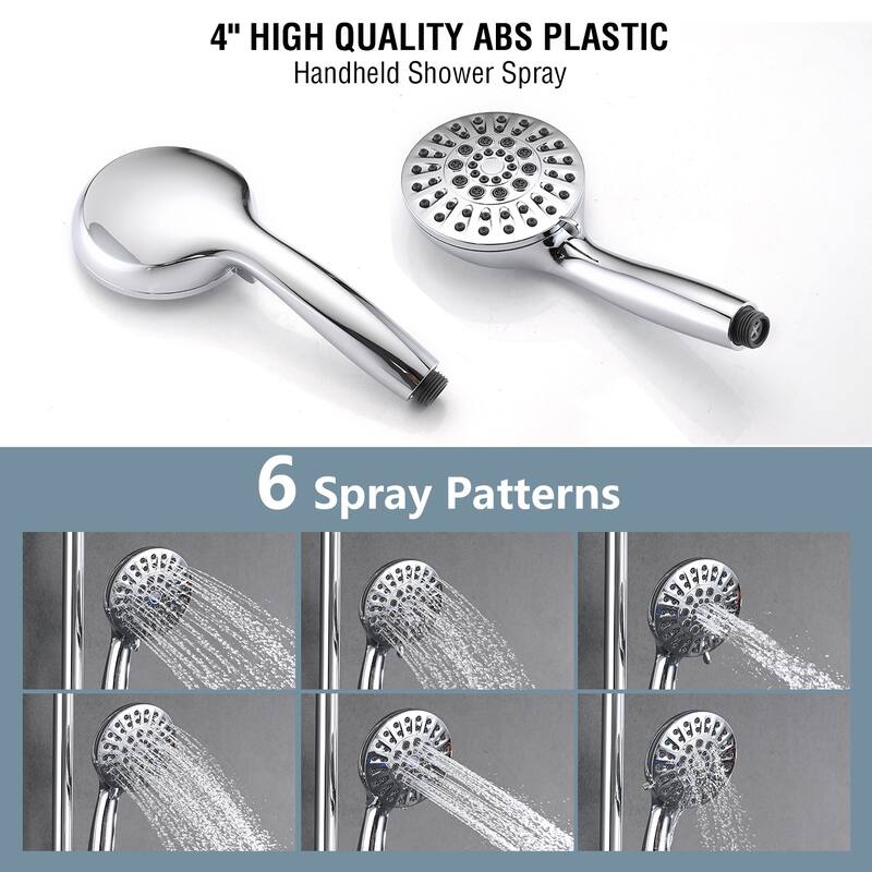 PROOX 5 Spray Shower Head with Handheld Shower Slide Bar Not included Shower Valve