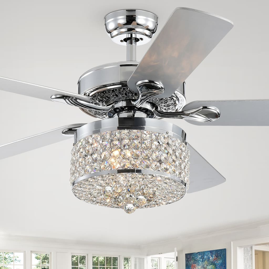 Silver Orchid Nissen Chrome 52 inch 5 Blade Ceiling Fan - 52-inches Diameter - 52-inches Diameter