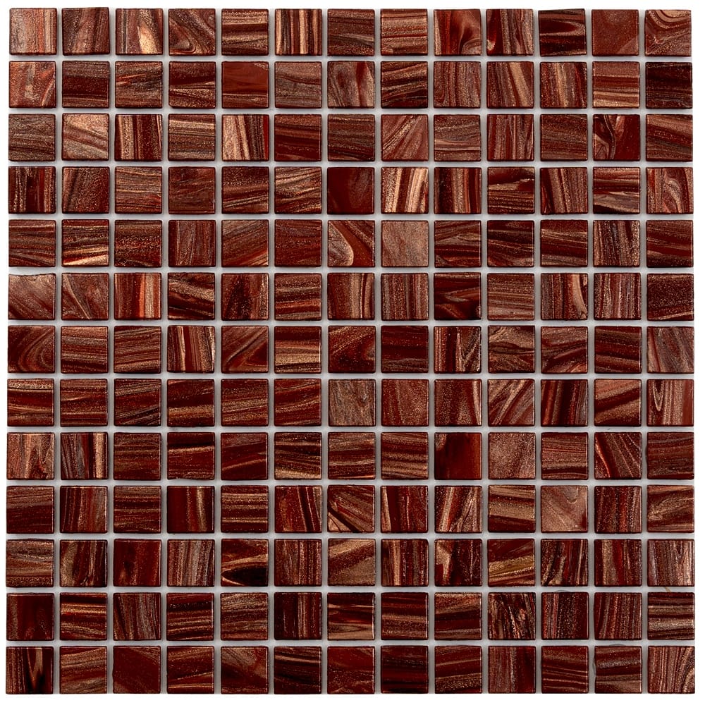 Apollo tile 12" x 12" Celestial Glossy Fire Brick Red Glass Tile (20 sq ft/case) - 20 Pack