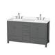 Option Dark Gray / White Quartz Top / Brushed Chrome