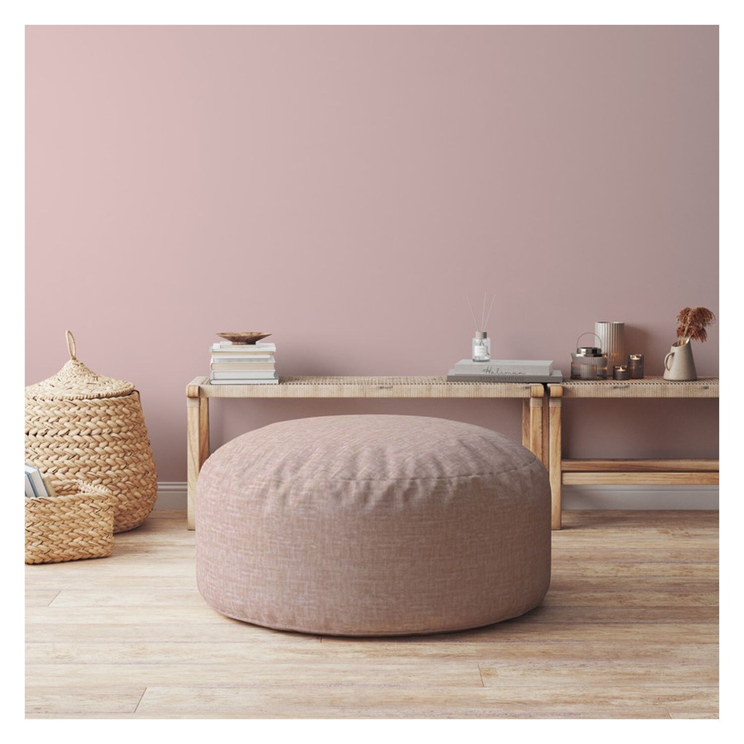 Blush pink pouf deals