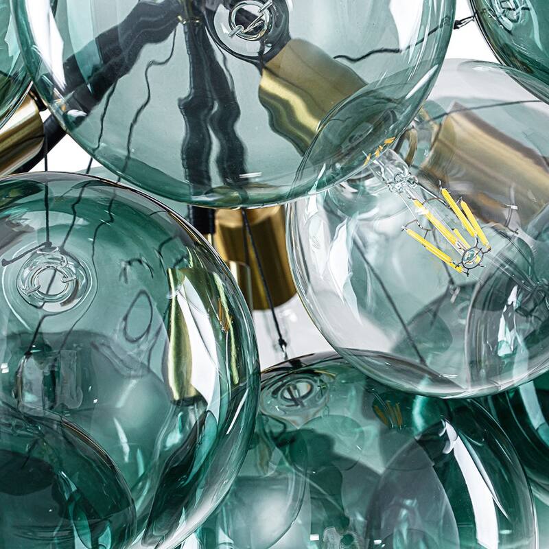 6-Light Bold Modern Gradient Glass Cluster Bubble Chandelier - 24.8 in