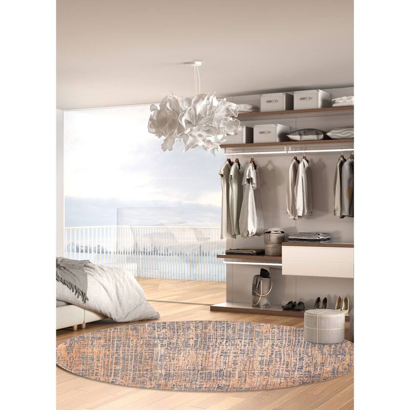 ECARPETGALLERY Hand-knotted Legacy Light Copper Silk, Wool Rug - 7'11 x 7'11