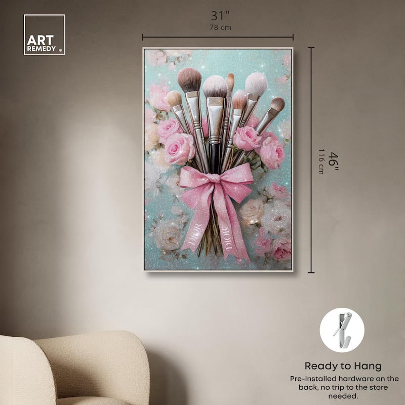 Bouquet of Make Up Brushes Canvas by Art Remedy