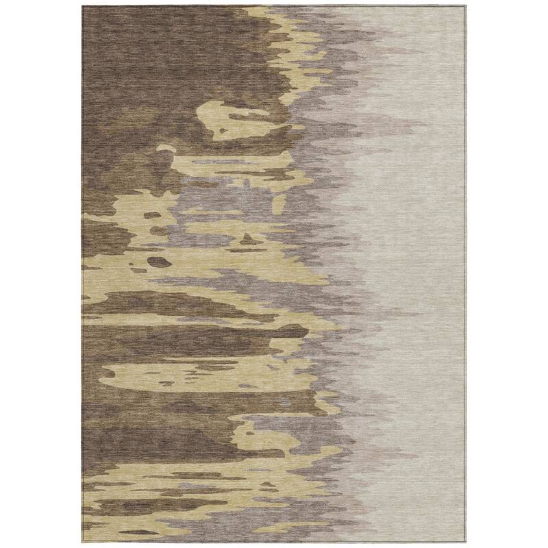 HomeRoots Abstract Transitional Rectangle Outdoor Rug