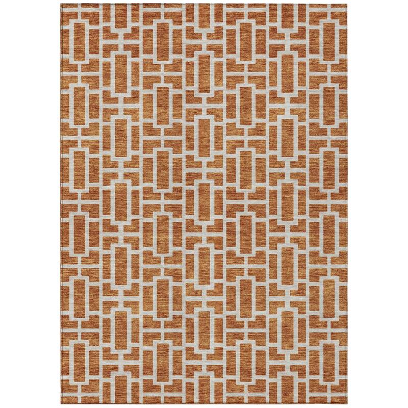 Machine Washable Indoor/ Outdoor Chantille Contemporary Geo Rug