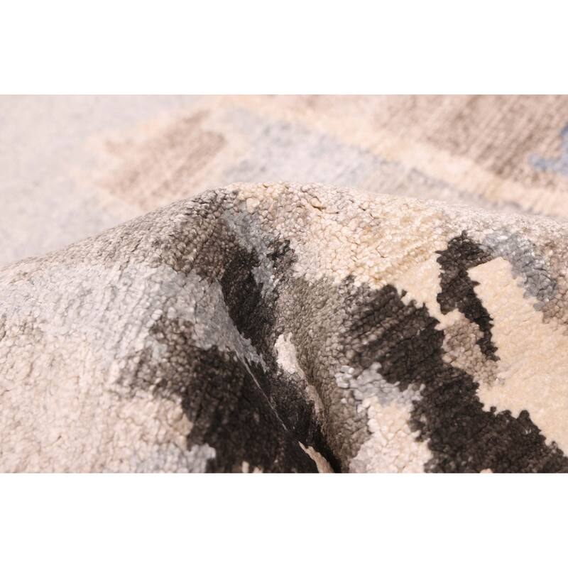 ECARPETGALLERY Hand-knotted Legacy Grey Silk Rug - 5'8 x 7'11