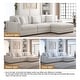 preview thumbnail 71 of 132, 118" W Corduroy L-shape Modular Sectional Sofa with Pillows
