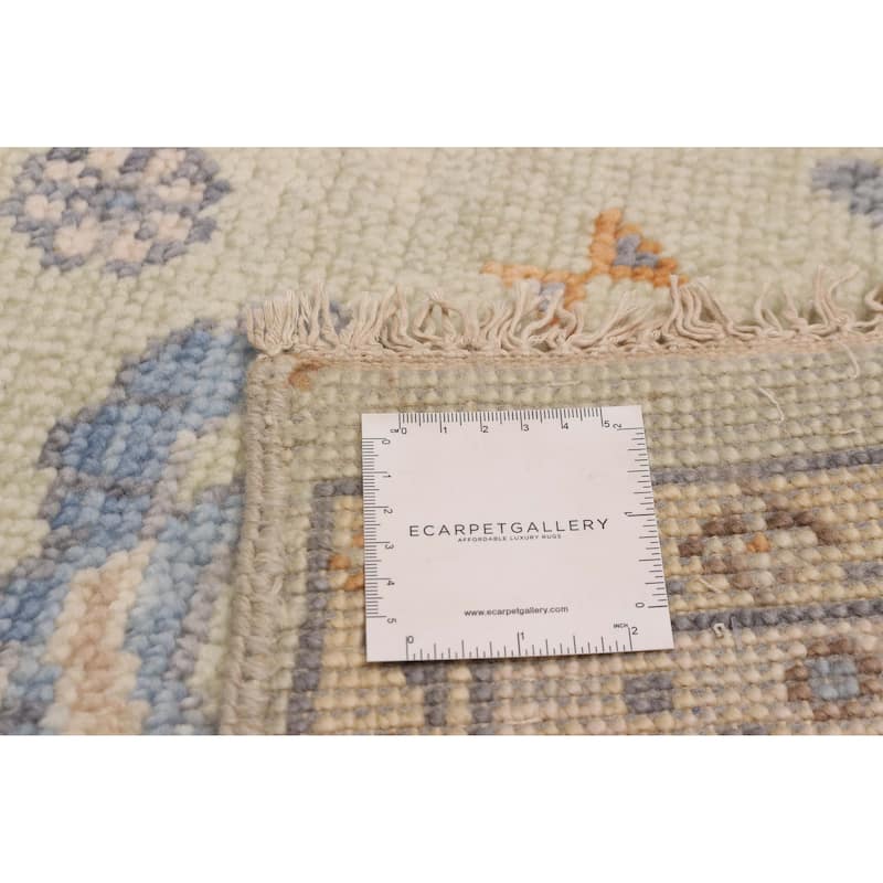 ECARPETGALLERY Hand-knotted Modern Oushak Green Wool Rug - 7'10 x 10'3