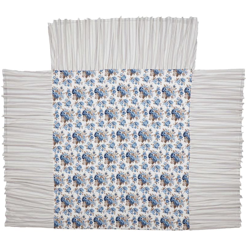 Annie Floral Coverlet- Blue or Portabella