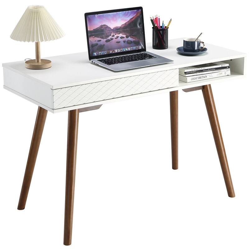 42" W Home Office Desk, Modern Simple Computer Desk Study Table