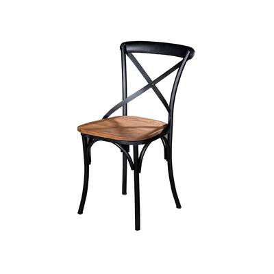 X back dining armless chair
