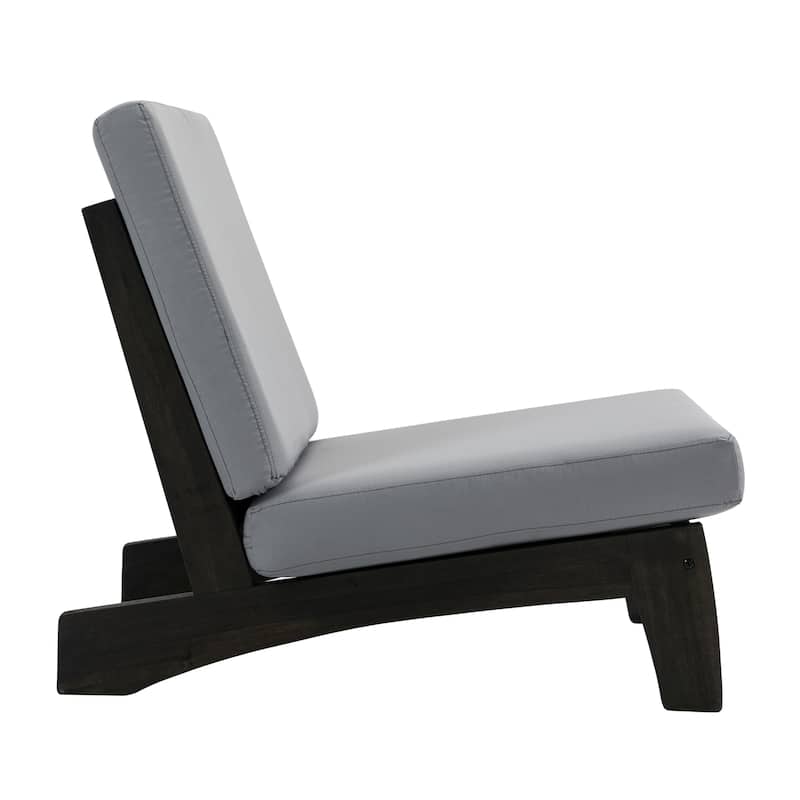 Sectional Wood Furniture 2 Seat Armless Patio Sofa
