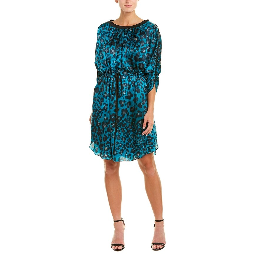 silk shift dress with sleeves