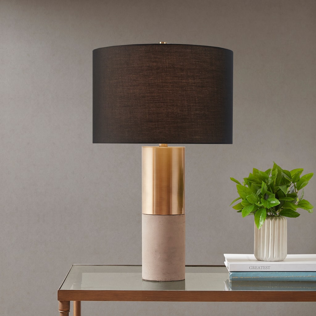 INK+IVY Fulton Metal and Concrete Table Lamp