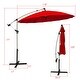preview thumbnail 14 of 27, Gymax 10FT Patio Offset Hanging Umbrella Cantilever Umbrella w/ Tilt