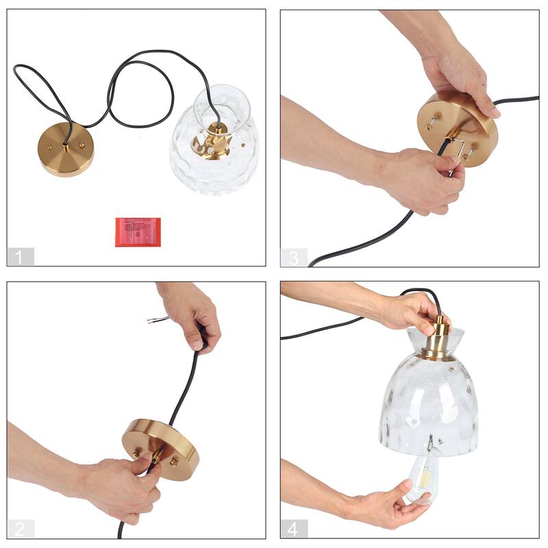 Elisie Modern Glam Waterfall Glass Pendant Light Transitional Hammered Dome Kitchen Island Lighting