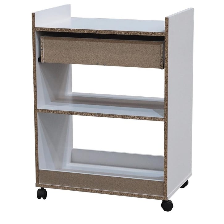 Kitchen Island Microwave Serving Cart Cabinet with Drawer and Shelfs for Storage (White)