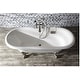 preview thumbnail 7 of 9, Kingston Brass Aqua Eden 72" Clawfoot Cast Iron Soaking Tub with