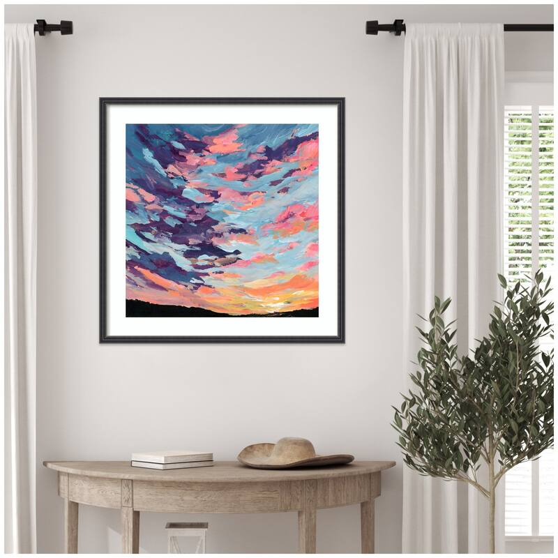 Kate and Laurel Framed Art Sunset Study by Emily Kenney