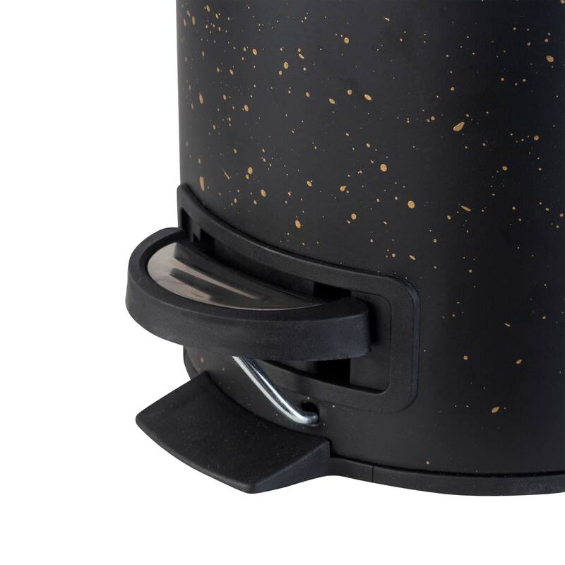 Elle Décor 2 Pack Speckled Design 3 Liter Step Bin with Lid Trash Can