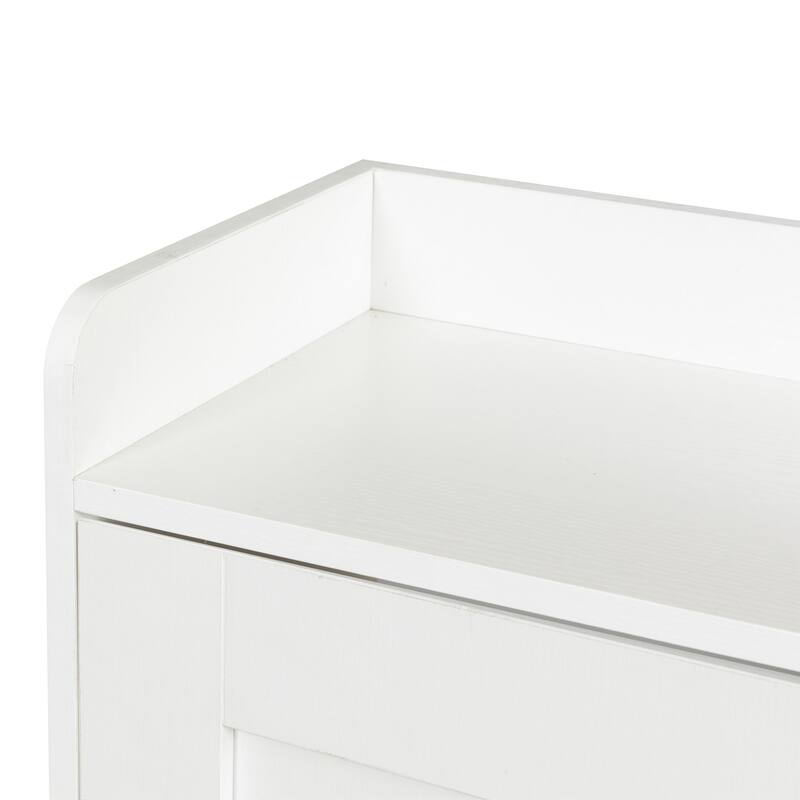 Shoe Cabinet with 2 Flip Drawers& Open Shelves,Modern Entryway Shoe Storage