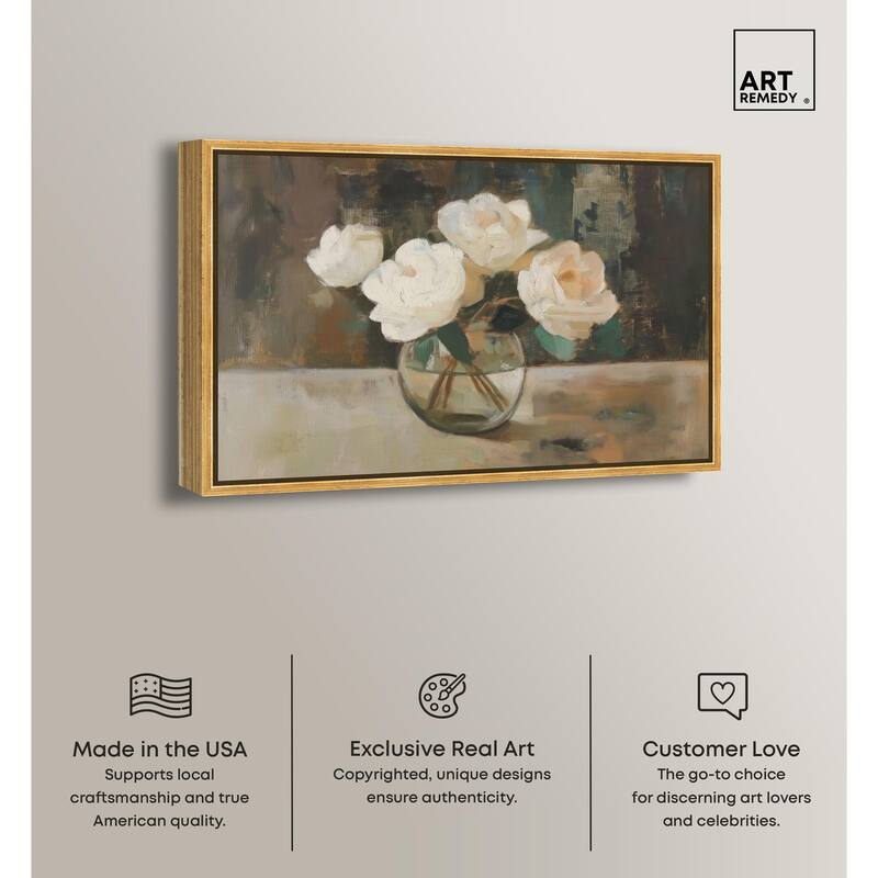 Creamy Cascade Cluster I Canvas by Art Remedy