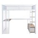 preview thumbnail 16 of 14, Full Metal LED Design Gaming Loft Bed with Desk & Ample Storage Space, Black
