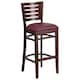Option Burgundy Vinyl Seat/ Walnut Wood Frame