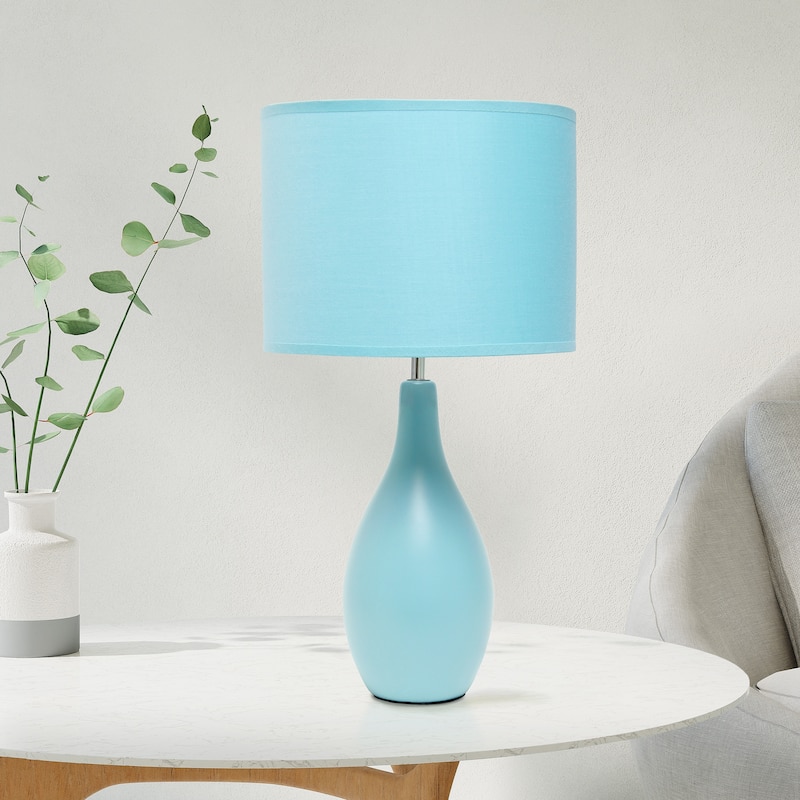 18.11" Standard Dewdrop TableLamp with Matching Fabric Shade