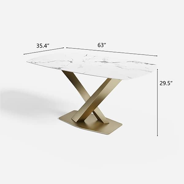 Modern Matte Sintered Stone Dining Table - Bed Bath & Beyond - 40180575