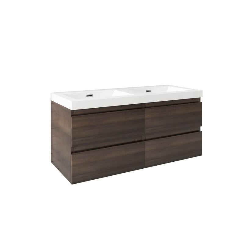 Floating Bathroom Vanity with two Resin Top