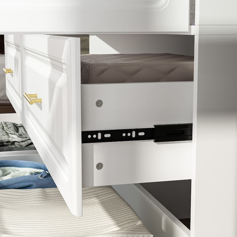 Armoires Wardrobes Shelves Door Bedroom Storage Closet(93.9"/74.2"H)