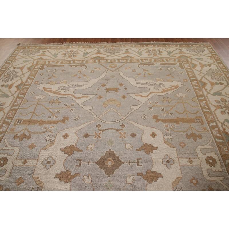 Oushak Area Rug Handmade Oriental Wool Carpet - 9'2"x 11'8"