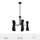 preview thumbnail 5 of 7, Hunter Zola Black 10-Light Chandelier - Dining Room, Bedroom, Living/Great Room, Foyer - Modern, Mid-Century - Designer!