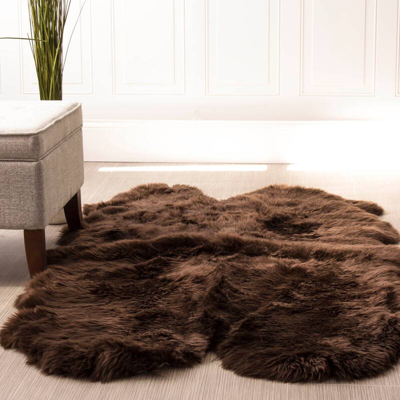 Silver Orchid Nansen Genuine Soft Australian Sheepskin Rug