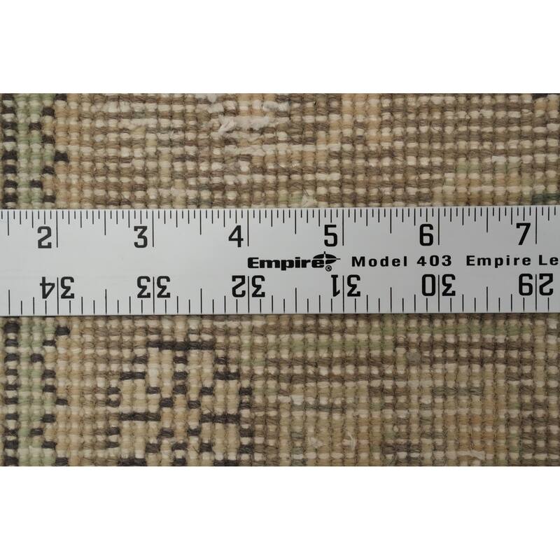 Hand Knotted Oriental 100% Wool Carpet Traditional Floral Beige & Ivories Tabriz Area Rug - 9' 8'' X 6' 5''