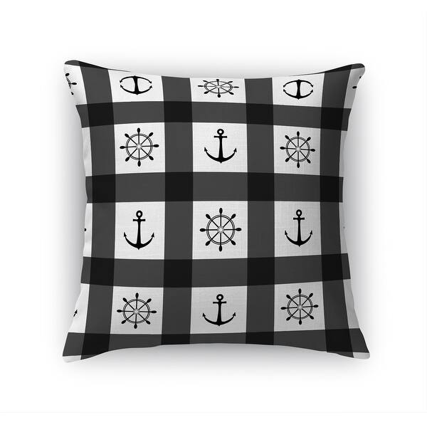 ANCHOR GALORE BLACK AND WHITE Accent Pillow By Kavka Designs Bed Bath