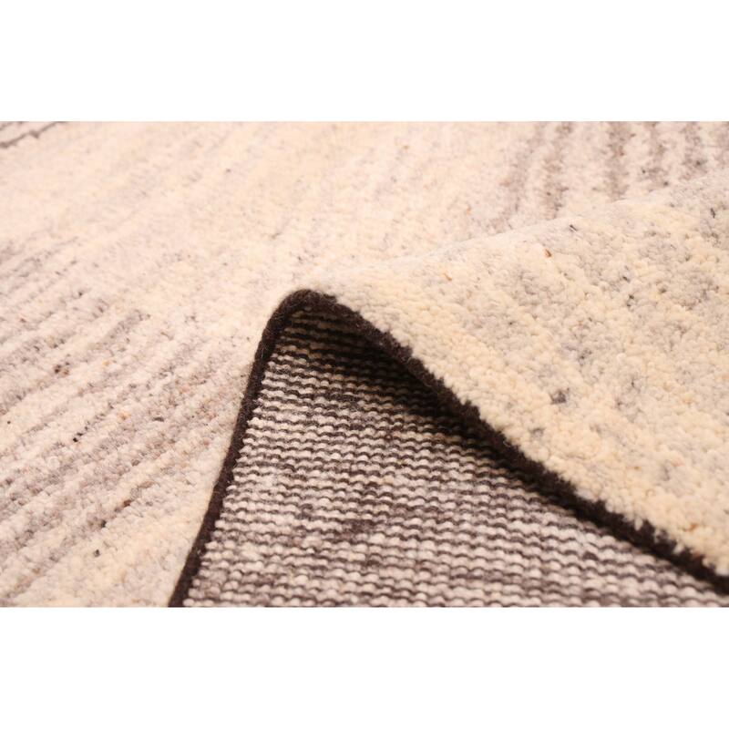 ECARPETGALLERY Hand-knotted Tangier Ivory Wool Rug - 5'3 x 8'0