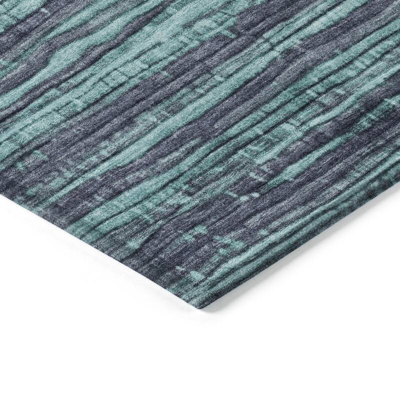 HomeRoots Striped Transitional Rectangle Outdoor Rug
