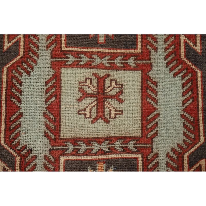 Tribal Ardebil Persian Vintage Runner Rug Handmade Wool Carpet - 2'5" x 9'6"