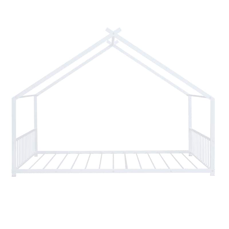 Full Size Metal House Bed