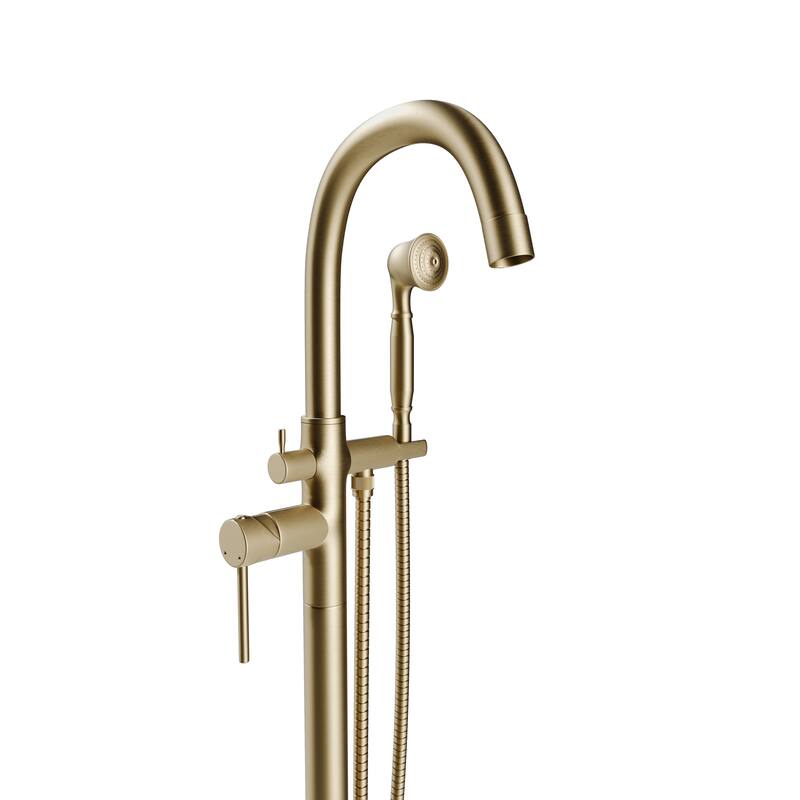 Neptune Single Handle Floor Mounted Gooseneck Freestanding Tub Filler