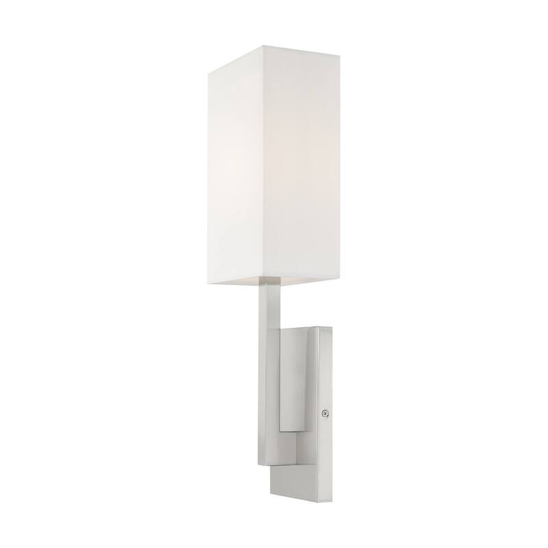 Livex Lighting Hayworth Single Light 20" Tall Wall Sconce with Fabric