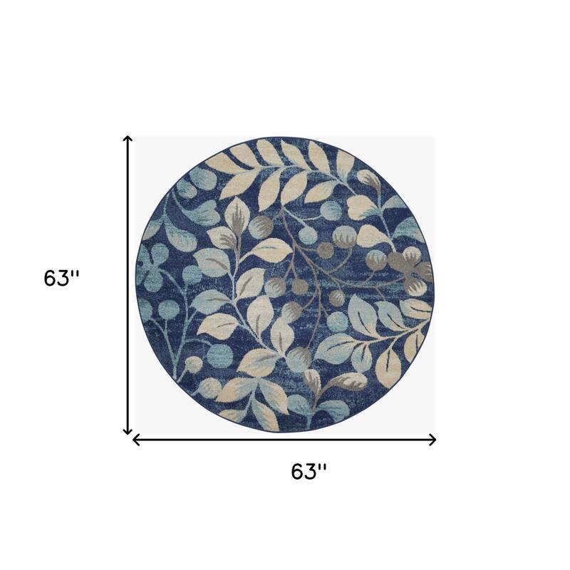 Gubig Power Loomed Geometric Stain Resistant Area Rug By HomeRoots - 63' X '63' X '0.5