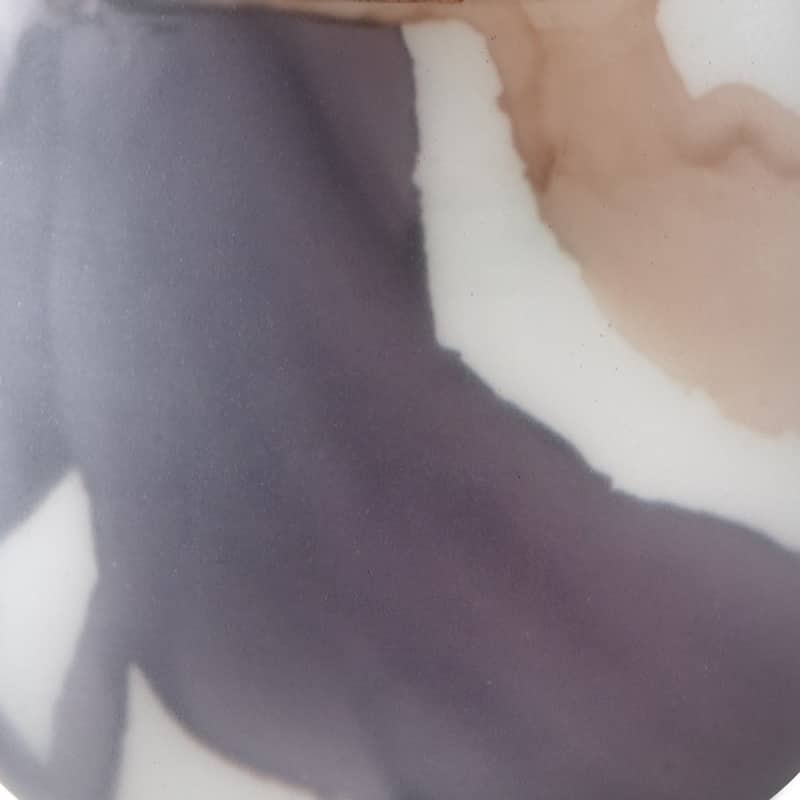 Marble Print Purple White Matte Finish Tealight Candle Holder, 2.75L x 2.75W x 2.75H inches