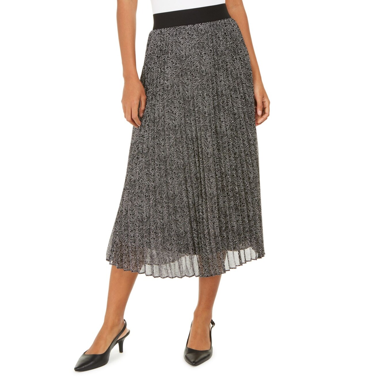 macy's white midi skirt