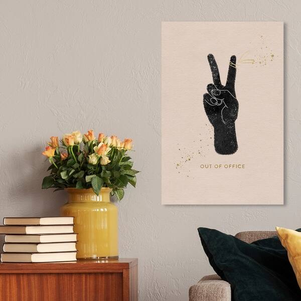 Shop Wynwood Studio Out Of Office Typography And Quotes Wall Art Canvas Print Inspirational Quotes And Sayings Black Gold Overstock 31586545
